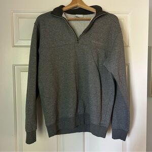 Columbia Men's Gray quarter Zip-Up Sweater small
